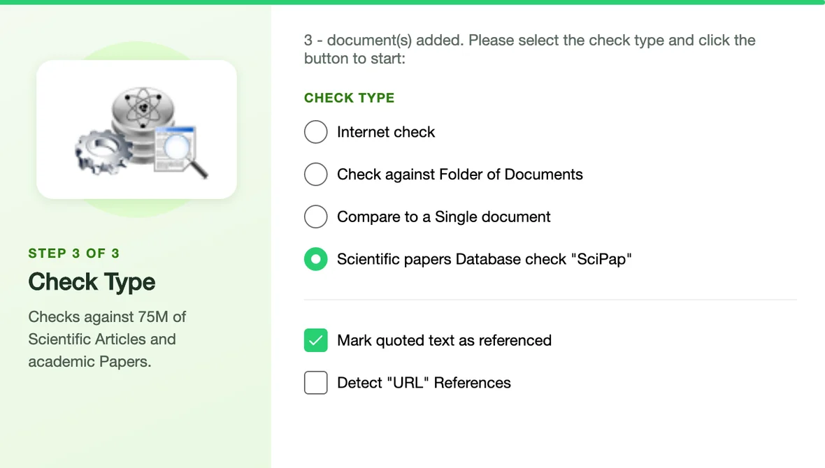 Scientific Papers Check - "SciPap"